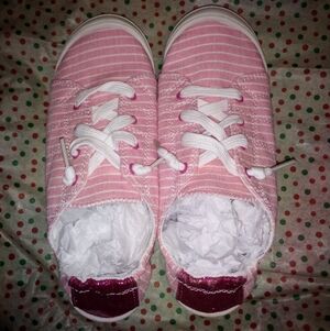 Wonder Nation Girls Sneakers Size 5 Pink Glitter
